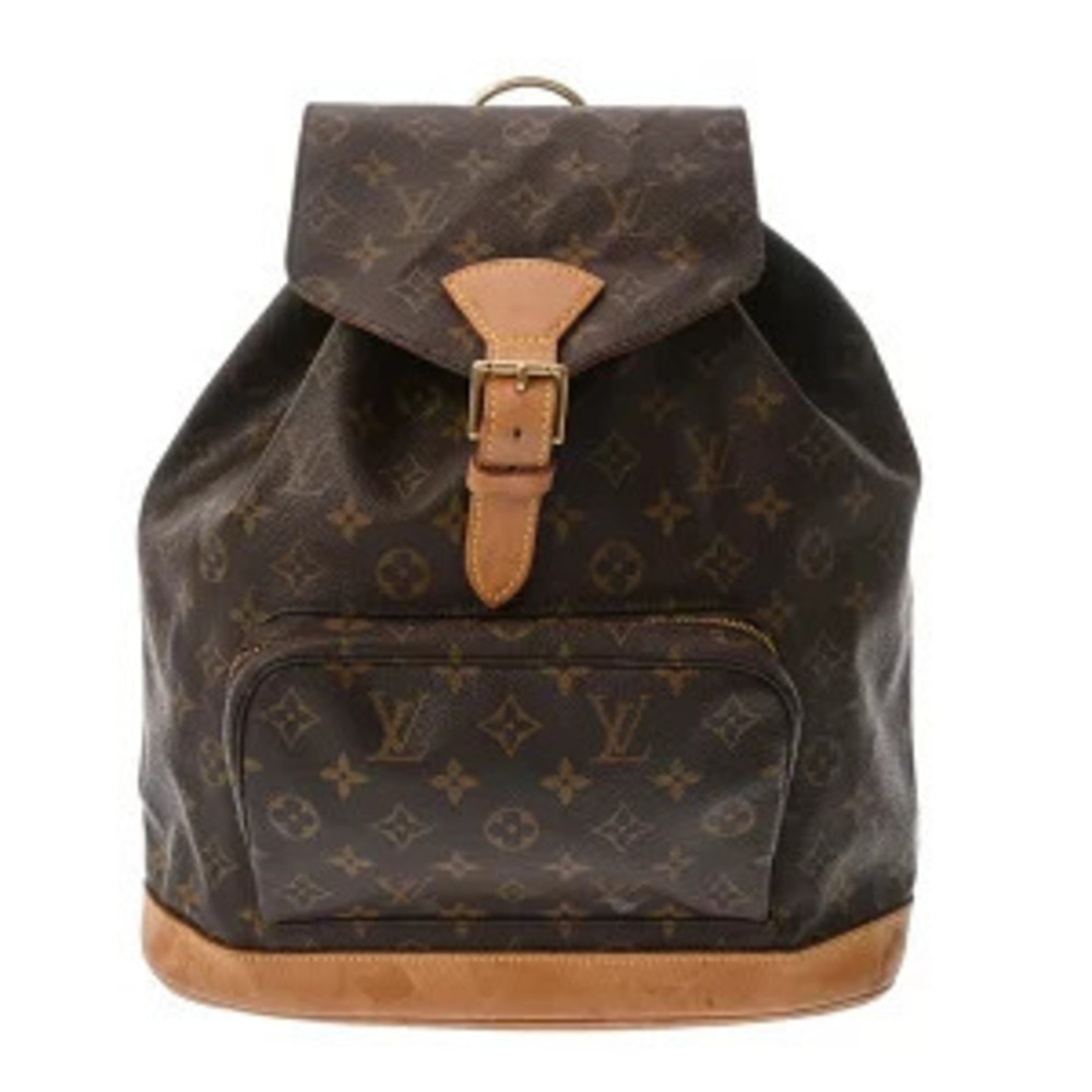 Louis Vuitton Monogram Montsouris Brown Canvas Backpack Daypack Bag